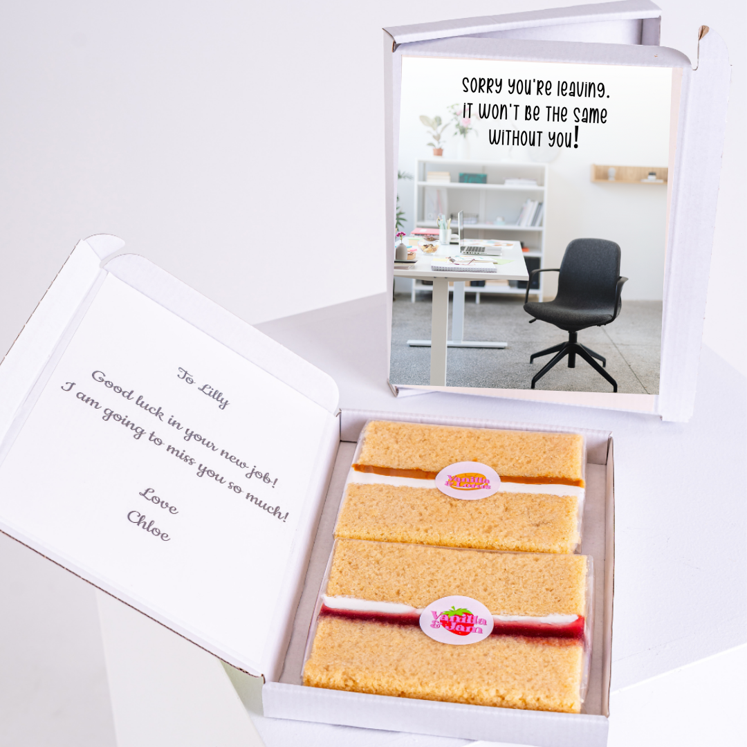 Cake and card, Sorry you're leaving