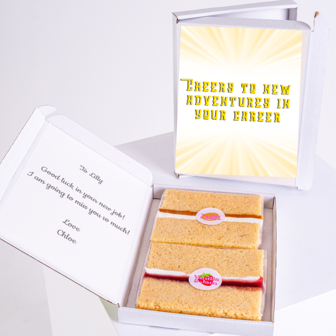 Cake gift for Lilly with Cheers to new adventures message,...