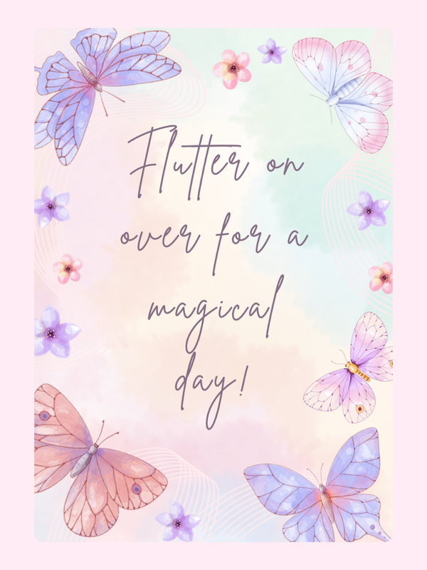 Butterfly card with Flutter on message
