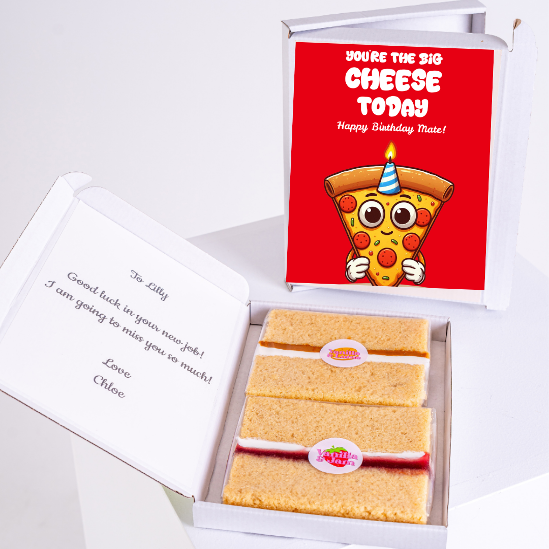 Birthday gift box for Lilly with cake and Big Cheese card