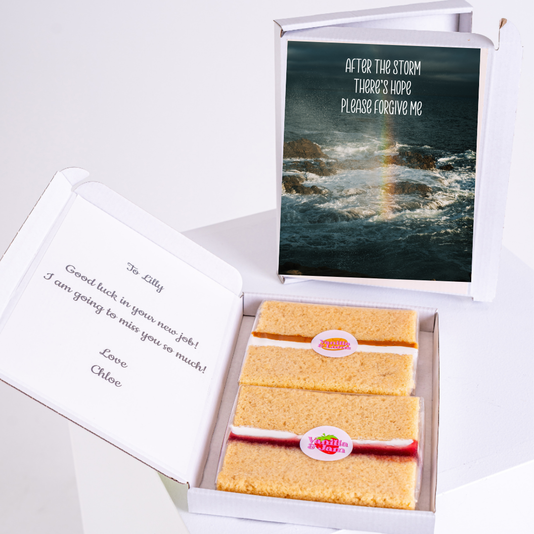 Cake box gift with After the Storm art & message to Lilly, 59_5804ae2e