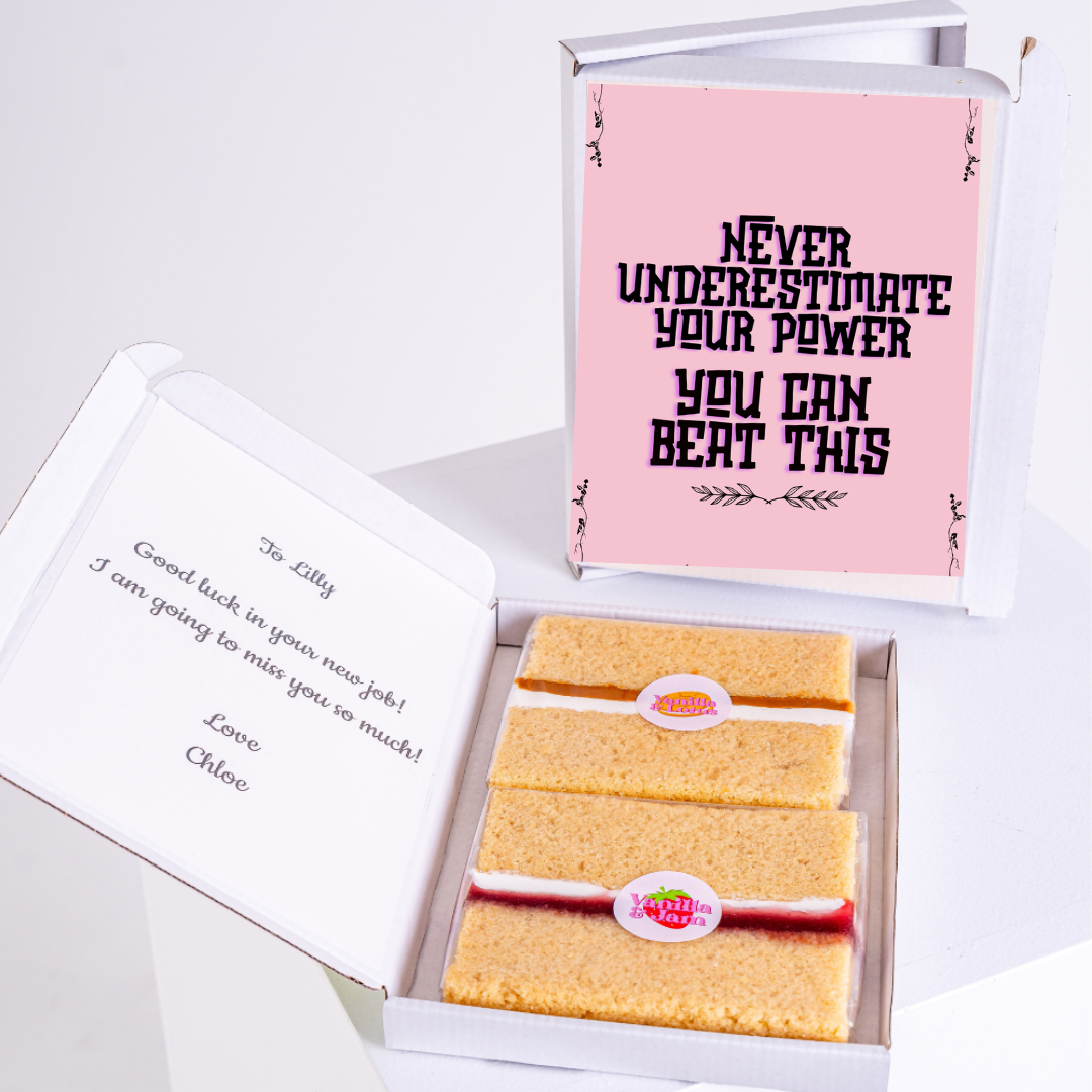 Farewell cake gift for Lilly with inspirational message.