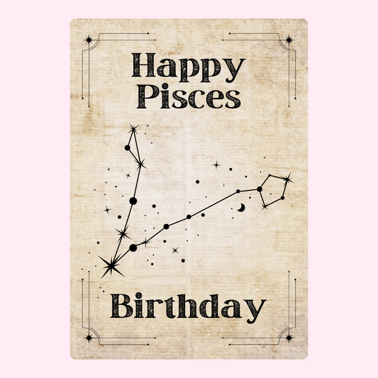 Happy Pisces Birthday Card