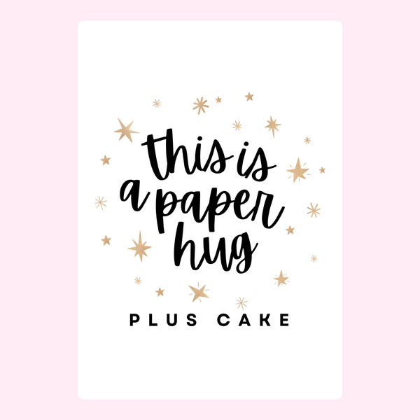 Paper Hug Cake Card cake card