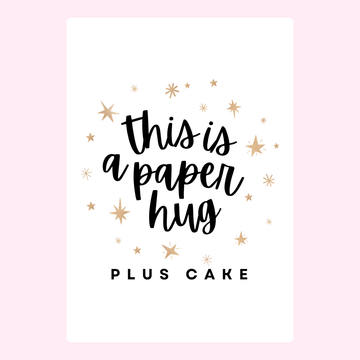 Paper Hug Cake Card