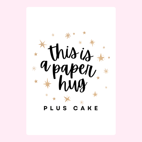 Paper Hug Cake Card
