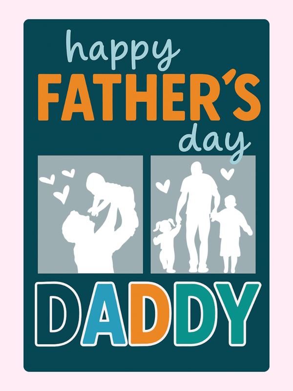 Happy fahter's's Day-D Cake Card, for Dad