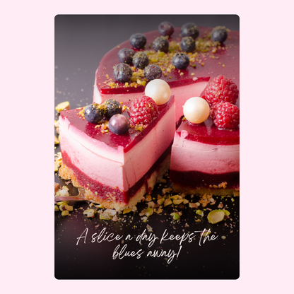 Berry cheesecake slice, A slice a day keeps the blues away!