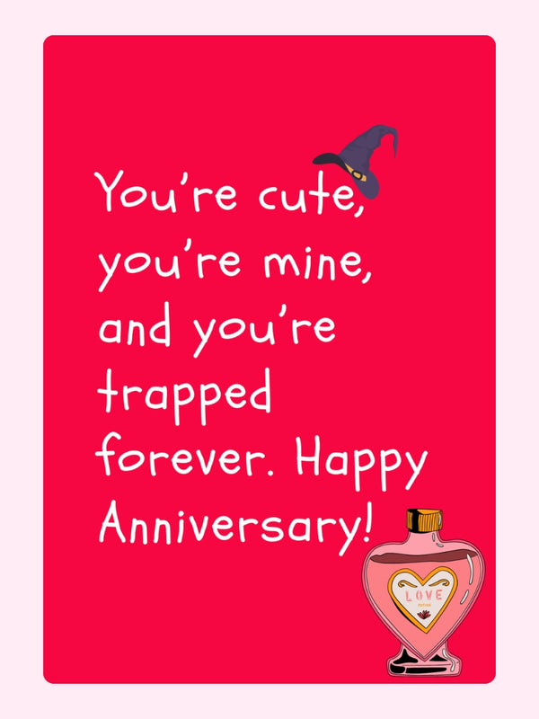 You're MIne Forever Cake Card, for a boyfriend
