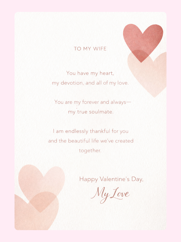 Wife My True Soulmate Cake Card
