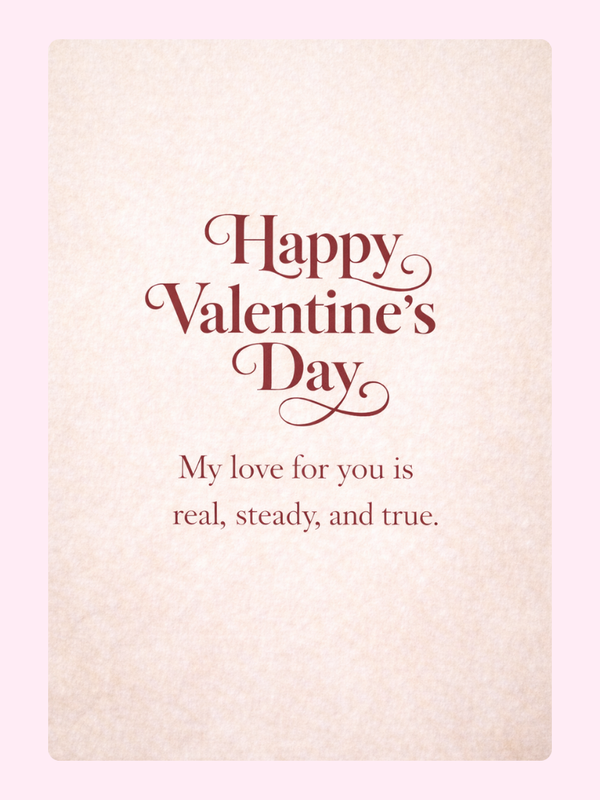 Real Steady And True Cake Card, Valentine's Day