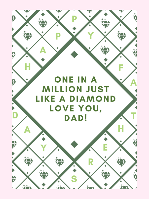 One In A Million Dad Cake Card