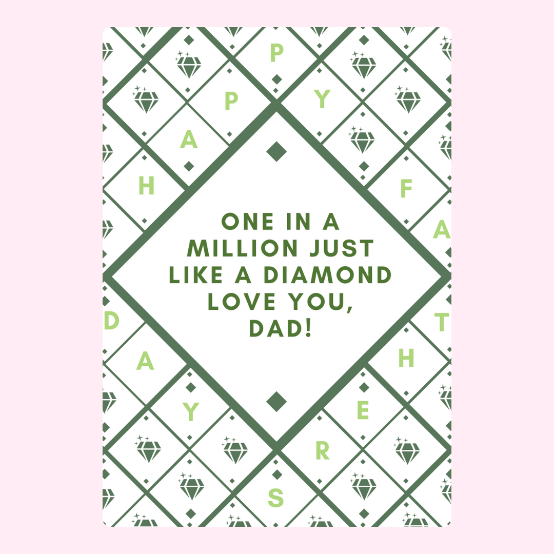 One in a Million message for Dad