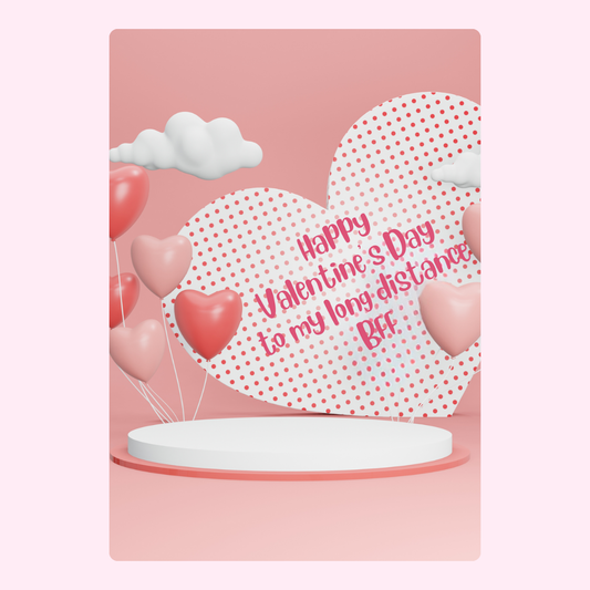 Valentine's Day card for long-distance BFF,...