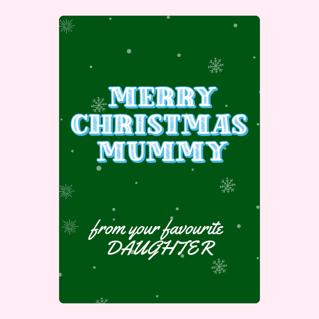 Christmas card for Mummy from Daughter