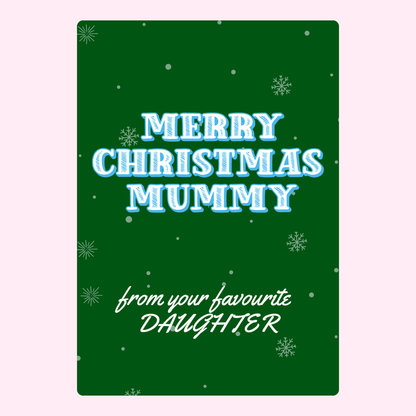 Christmas card for Mummy from Daughter