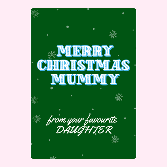 Christmas card for Mummy from Daughter
