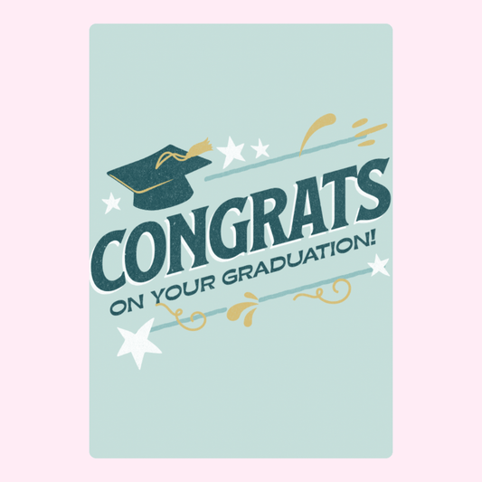 Graduation card with Congrats on your Graduation!