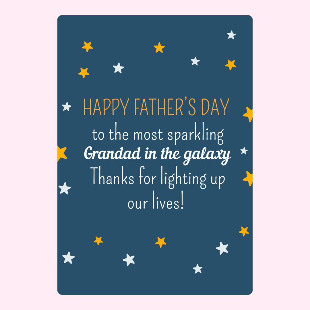 Sparkling Grandad in the galaxy