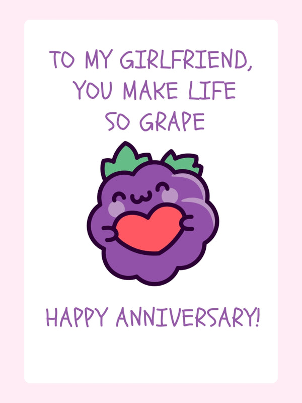 To My Girlfriend Cake Card