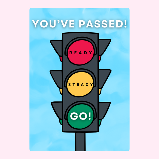 Passed exam traffic light, ready, steady, go!