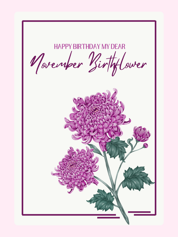 November birthflower birthday card