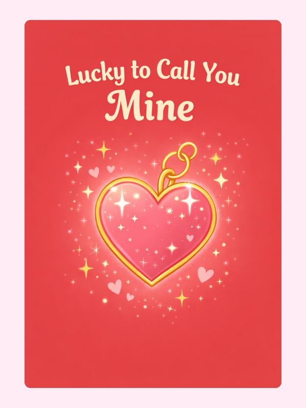 Lucky To Call You Mine Anniversary Cake Card, for a girlfriend