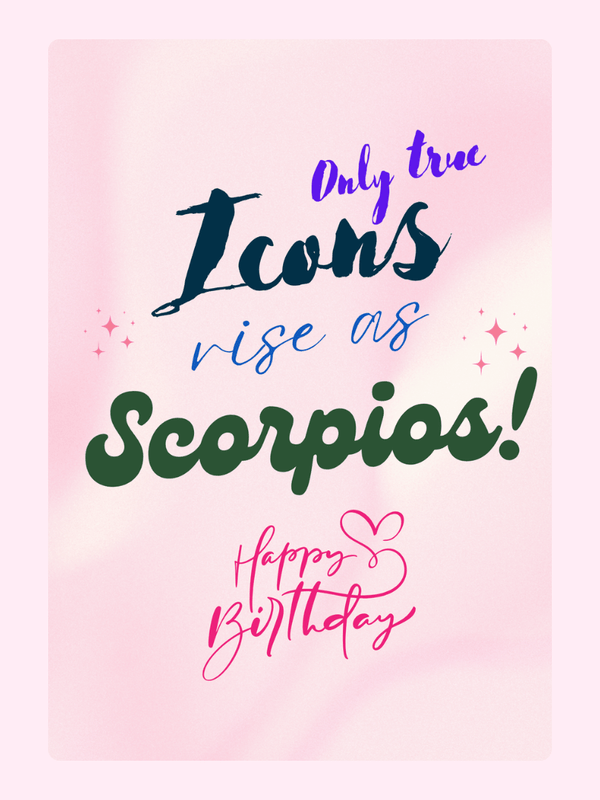 Happy Birthday Scorpio card