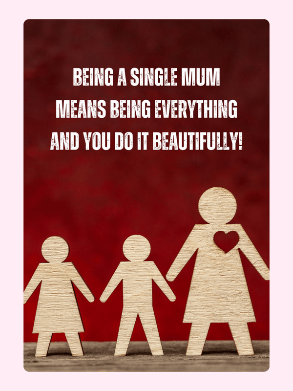Being A Single Mum Cake Card