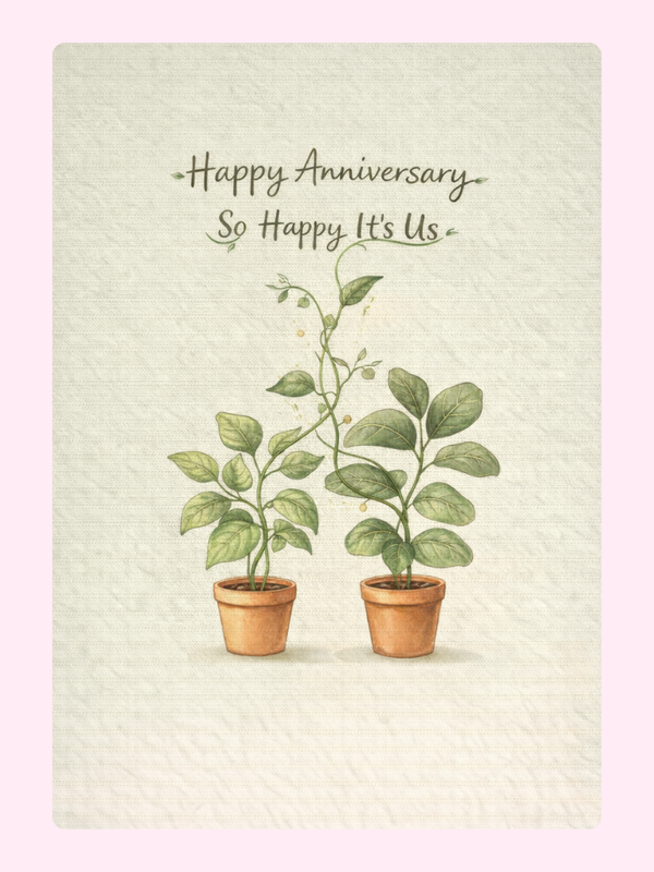 So Happy It's Us Anniversary Cake Card, for a partner