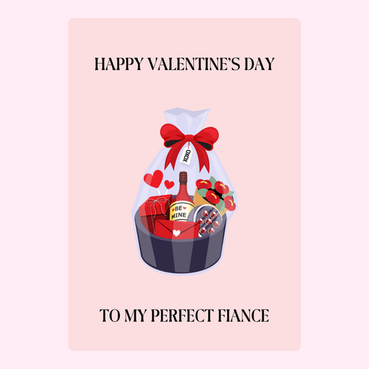 Valentine's Day gift basket for fiancé