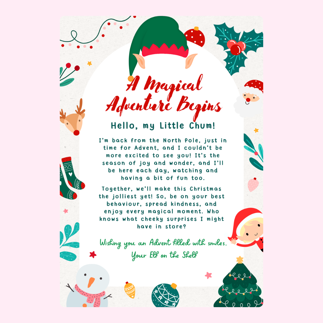 Advent Elf Letter - A Magical Adventure Begins