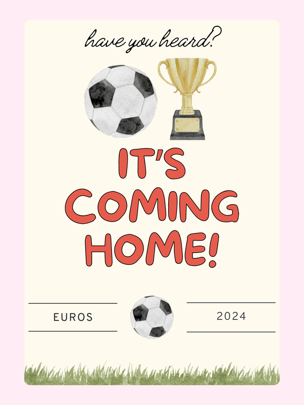 Football Euros 2024 It's Coming Home poster