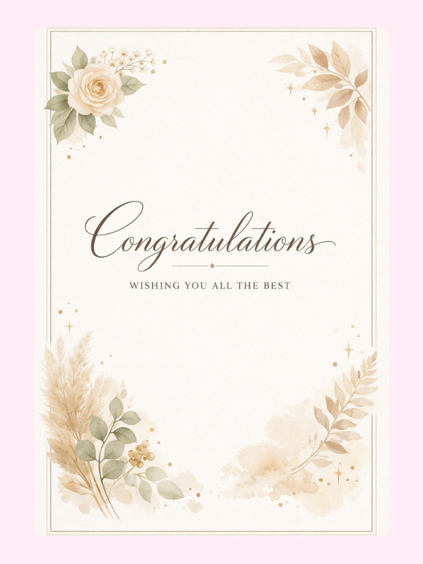 Wishing You All The Best Congratulations Cake Card