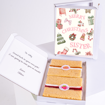 Christmas cake gift box for sister.