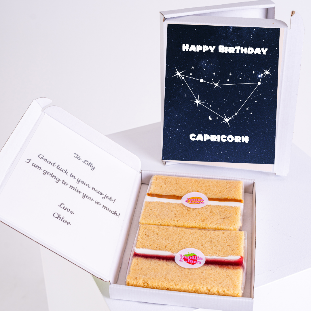 Birthday cake & Capricorn card gift for Lilly