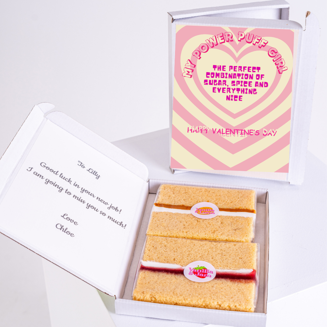 Valentine's cake box gift for Lilly, My Powerpuff Girl