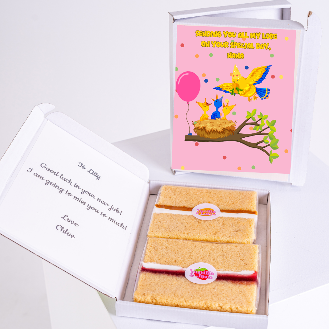 Cake gift box for Lilly with card and message