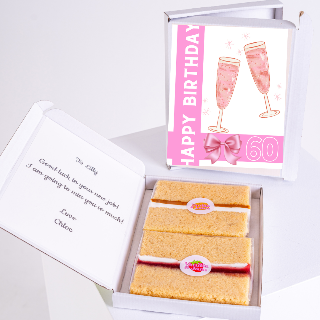 60th Birthday Cake Gift Box with Card
