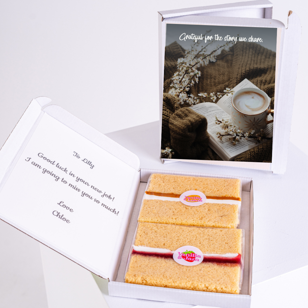 Cake gift box for Lilly with farewell message