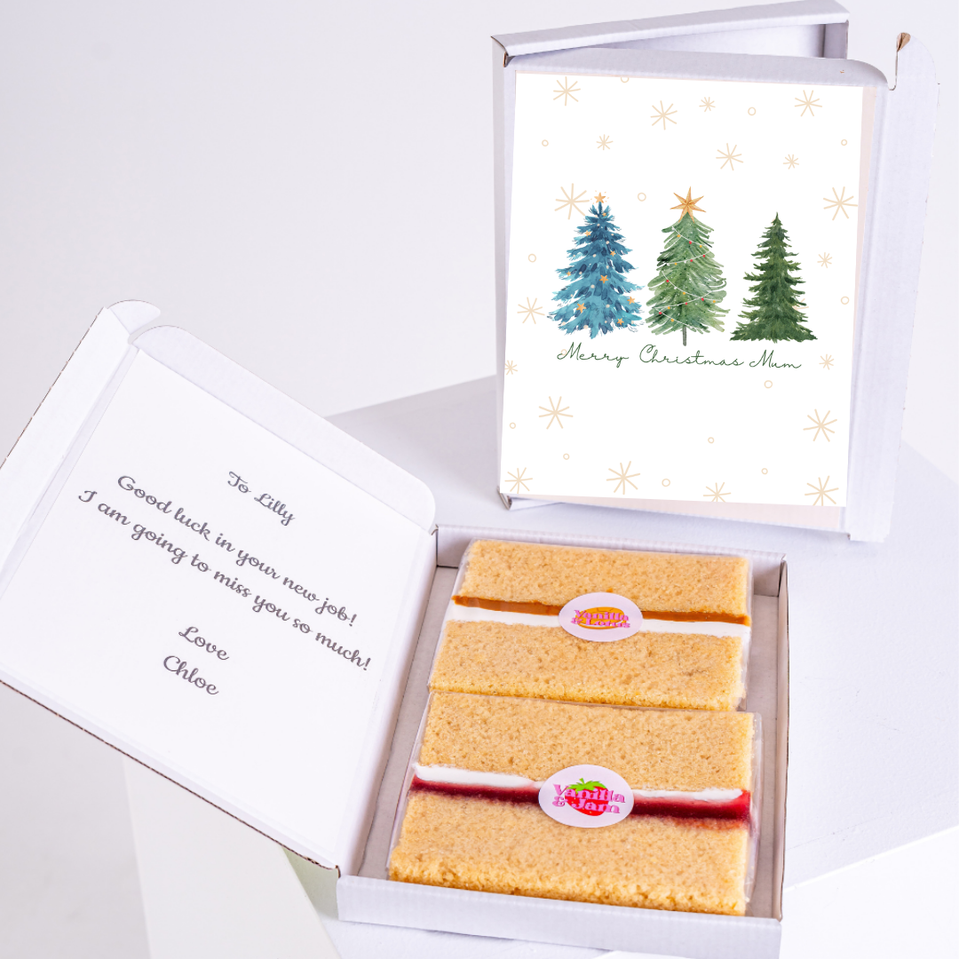 Christmas cake gift with card for Lilly.