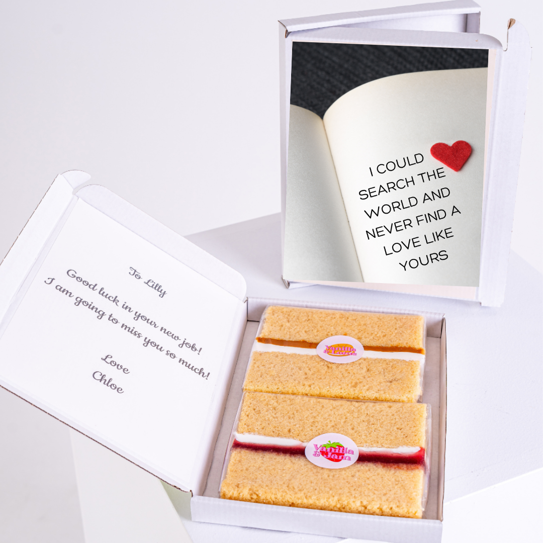 Chloe's farewell cake for Lilly with a love note.