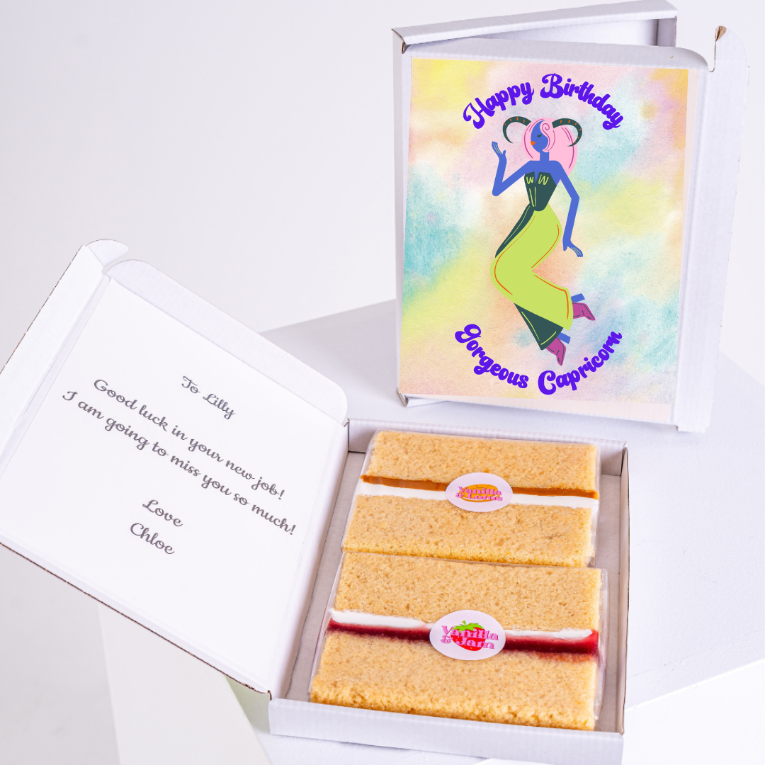 Birthday cake and card for Lilly, Capricorn.