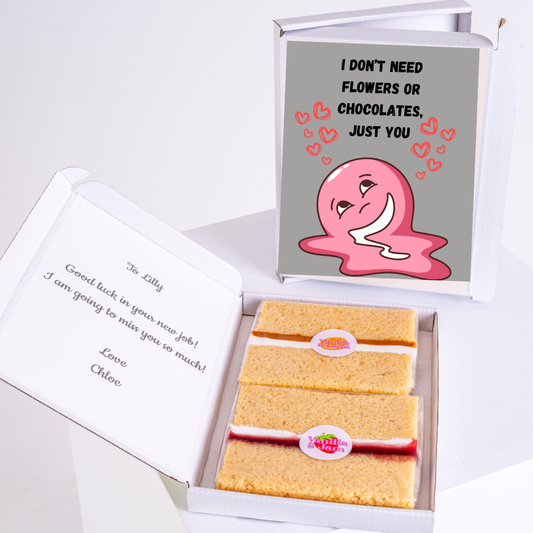 Cake gift for Lilly, I don't need flowers... message