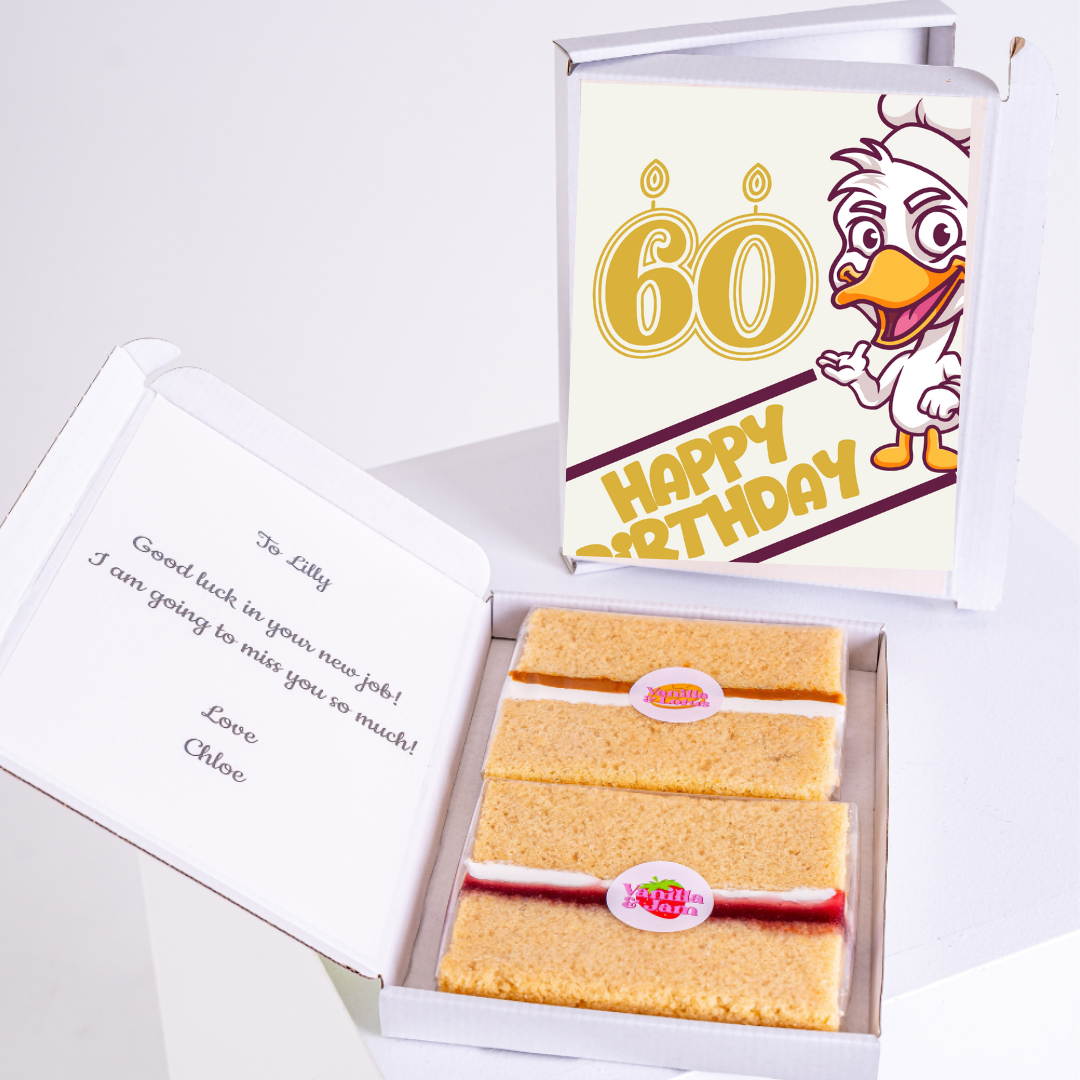 60th Birthday Cake Gift Box with Card
