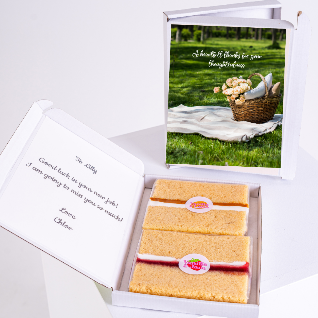 Cake gift box for Lilly, with card and message, 66_076908dc