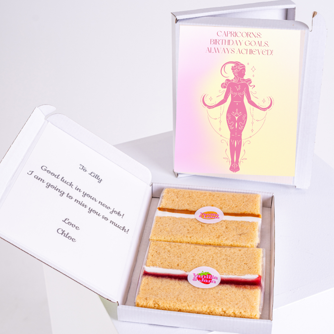 Capricorn birthday cake and card for Lilly.