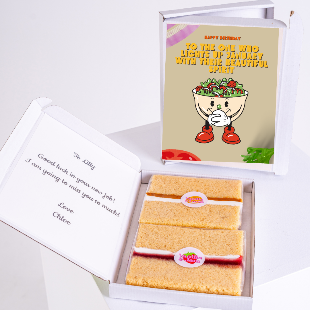 Birthday gift with cake and card for Lilly