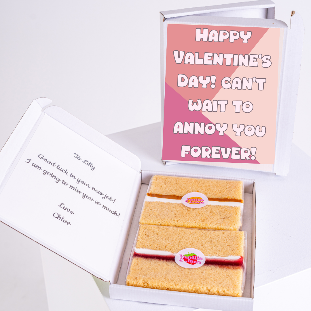 Valentine's Day cake gift with funny message for Lilly