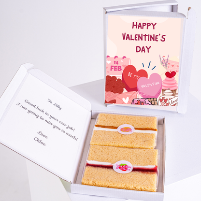 Valentine's Day cake gift box for Lilly